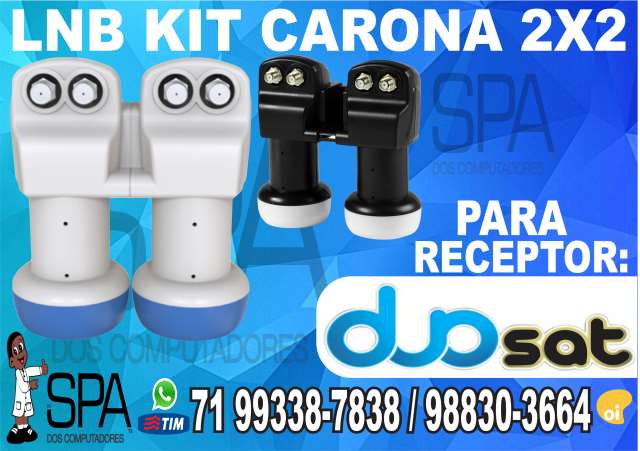 Kit Carona Lnb 2x2 Universal para Duosat em Salvador Ba