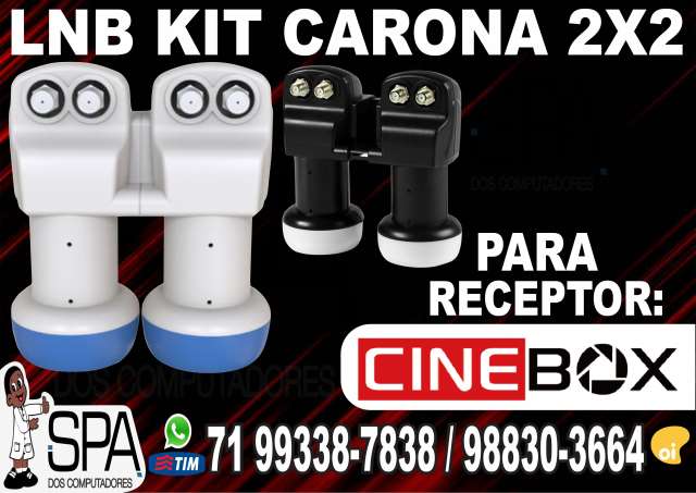 Kit Carona Lnb 2x2 Universal para Cinebox em Salvador Ba
