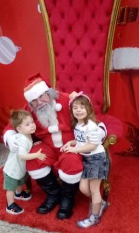 presença do papai Noel para ponto de ativação de marca  