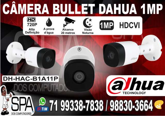 Câmera Bullet de Segurança Dahua IR 1Mp Hdcvi Dh-Hac-B1a11p em Salvador Ba