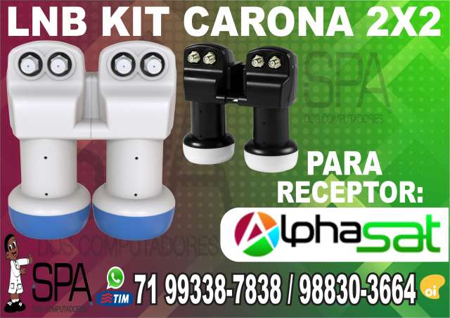 Kit Carona Lnb 2x2 Universal para Alphasat em Salvador Ba