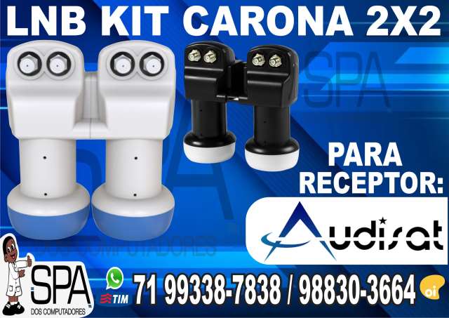 Kit Carona Lnb 2x2 Universal para Audisat em Salvador Ba
