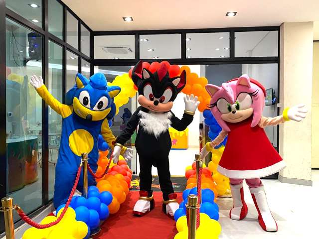 Sonic personagens vivos cover Festa Turma 