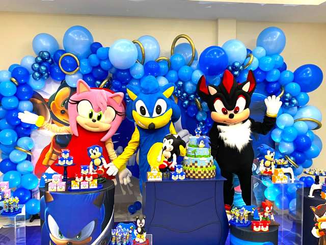 Sonic personagens vivos cover Festa Turma 