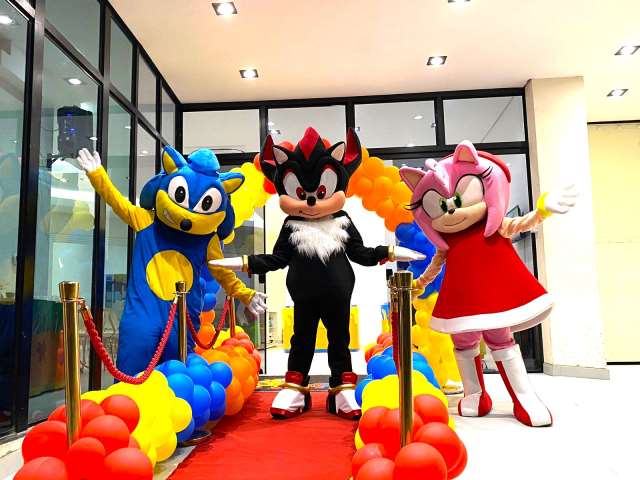 Sonic personagens vivos cover Festa Turma 