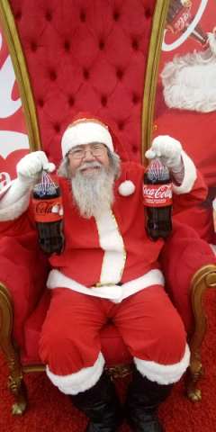 presença do papai Noel para ponto de ativação de marca  