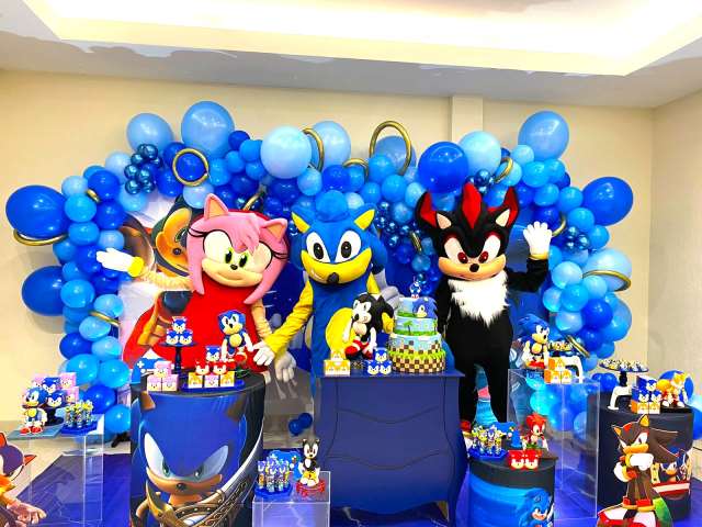 Sonic personagens vivos cover Festa Turma 