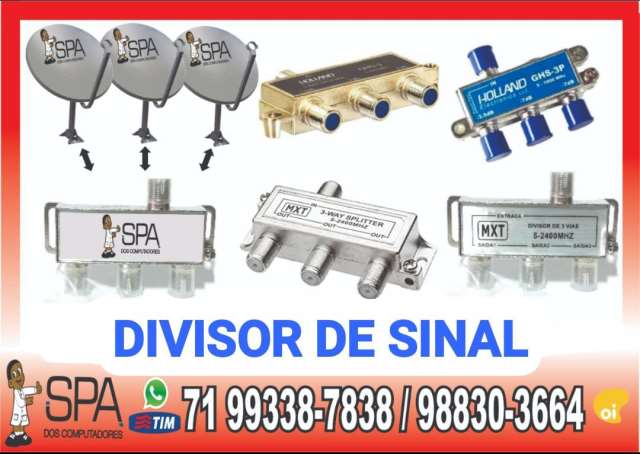 Divisor de Sinal de Antena 3x1 Blindado para Antena Digital em Salvador Bahia