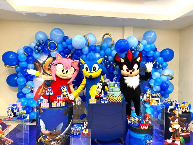 Sonic personagens vivos cover Festa Turma 