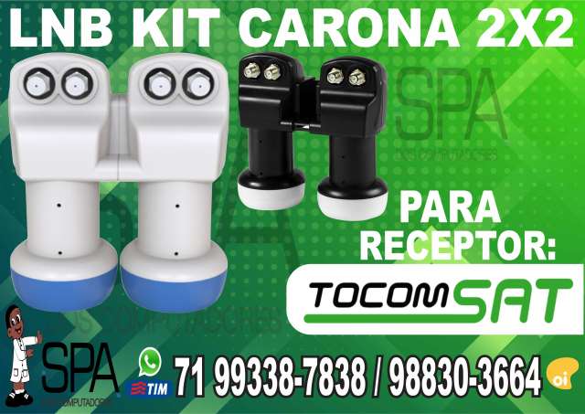 Kit Carona Lnb 2x2 Universal para Tocomsat em Salvador Ba