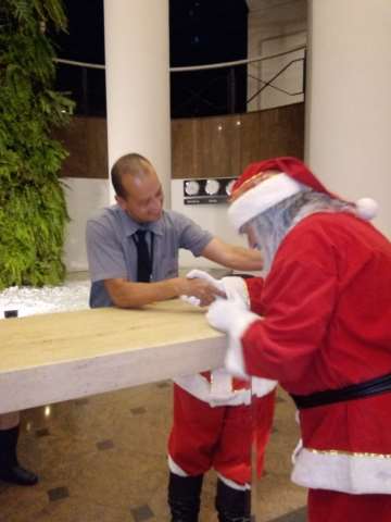 papai noel para porta de lojas e comercio 