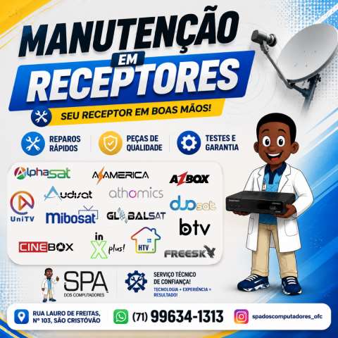 Manutenção e atualização em receptores UniTv em Salvador Ba