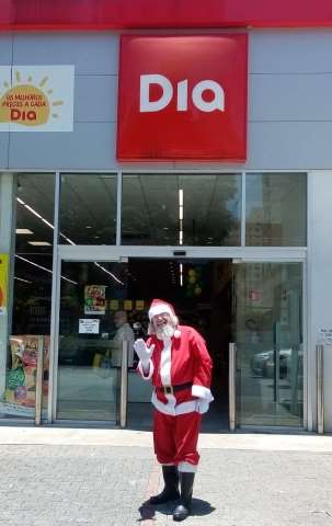 animação frente de loja com papai noel