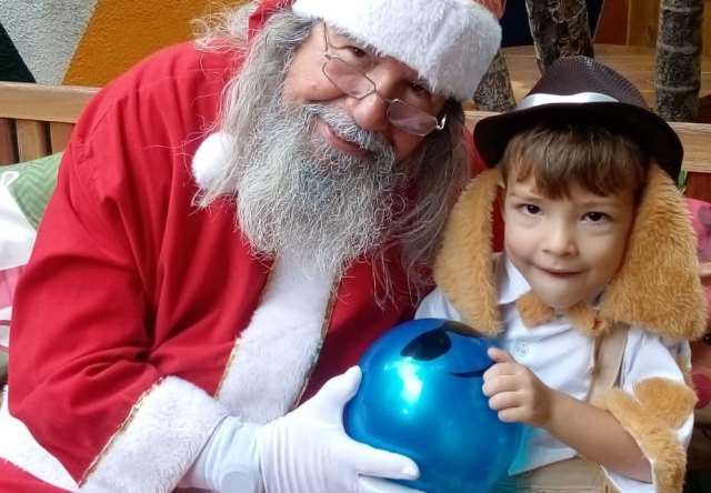 animação frente de loja com papai noel