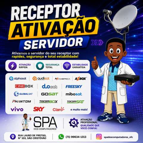 Manutenção e atualização em receptores Alphasat em Salvador Ba